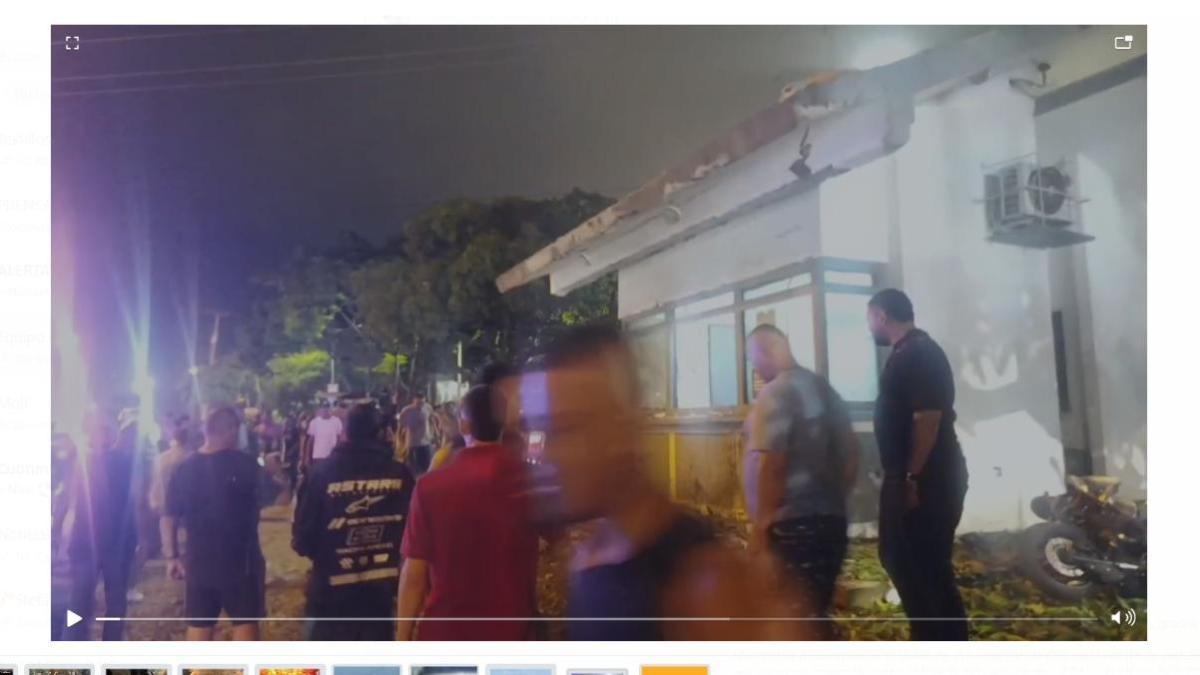 Explosión en una policía Cai en el este de Cali, en la noche del 25 de abril