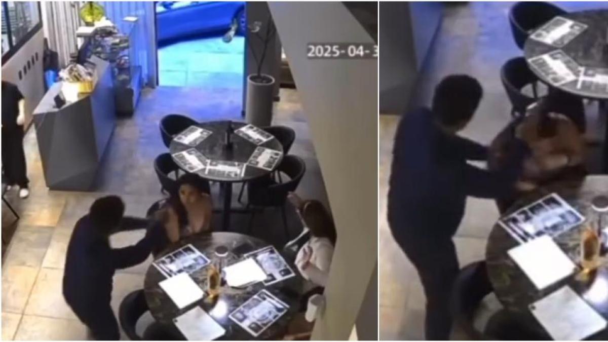 Los momentos de pánico que los clientes de un restaurante en el norte de Armenia vivían por un robo violento