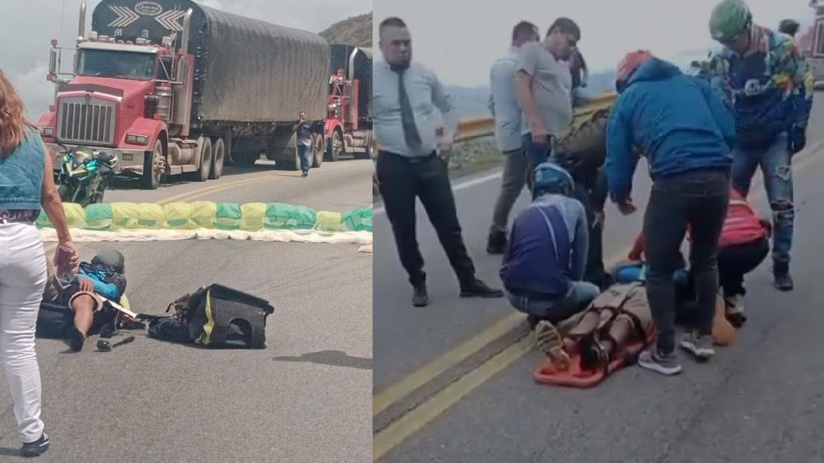 El turista extranjero y parapentista cayó emergencia en National Road en el Cañón Chicamocha