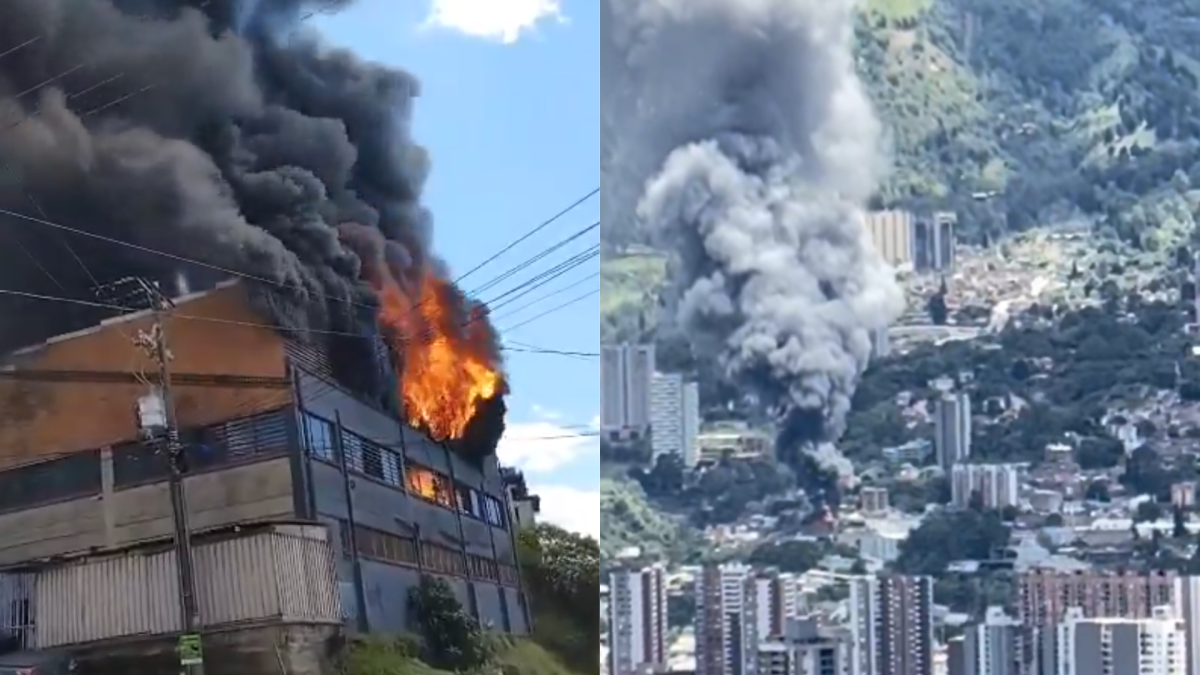 Los bomberos de tres municipios sirven incendio voraz en una fábrica de estrellas, Antioquia