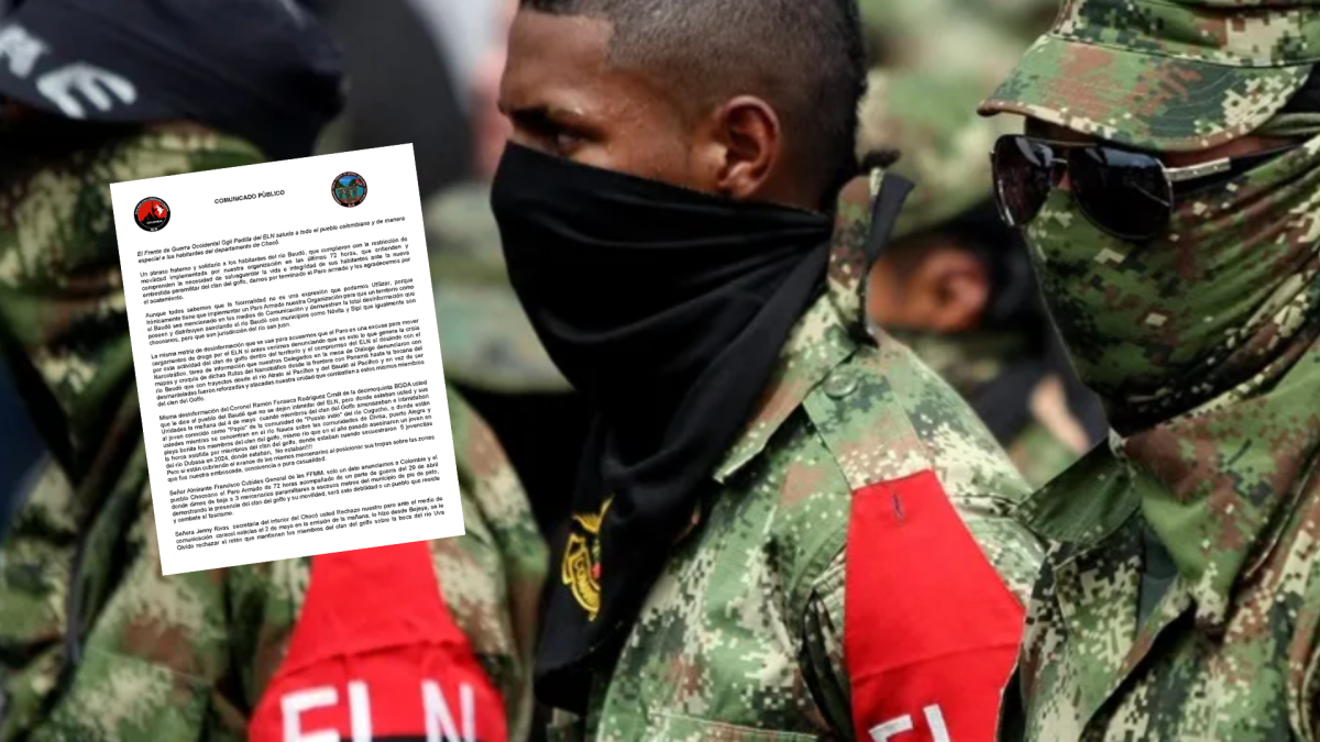 ELN El desempleo armado se elevó en Chocó después de tres días; 32,000 personas en la región habrían sido afectadas