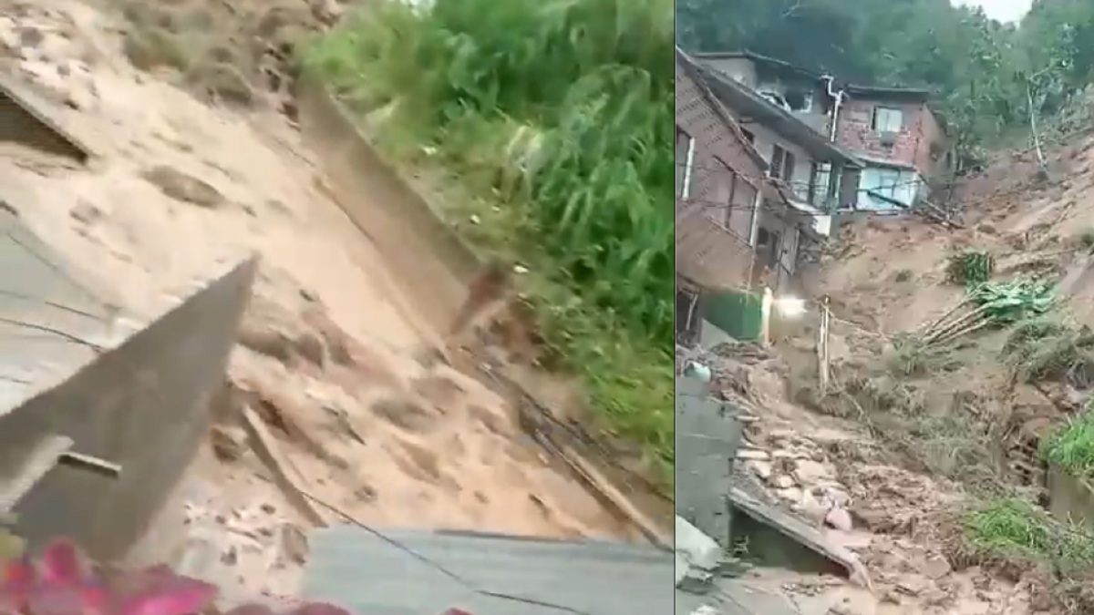 Los videos y fotos del gigante deslizándose en Sabaneta, Antioquia, que deja al menos 5 muertos y 2 desaparecidos