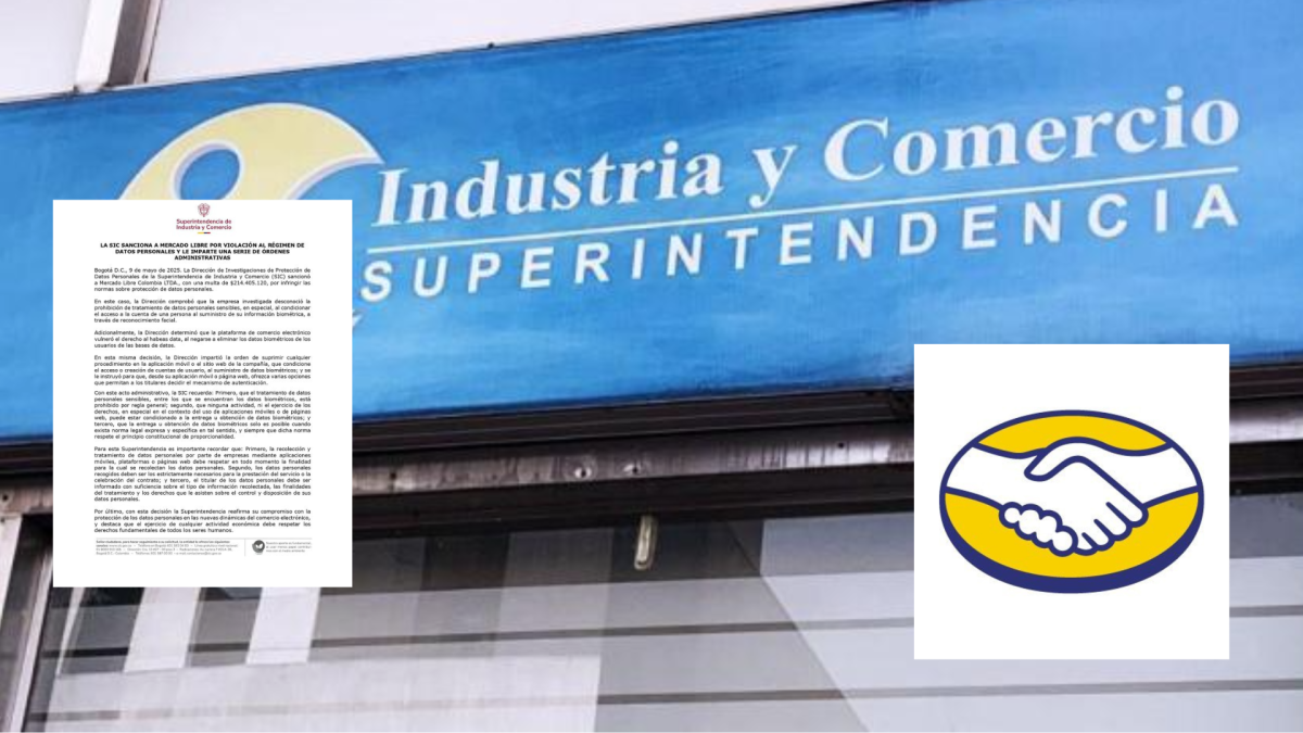SIC anuncia una sanción millonaria para Mercado Libre por exigir datos biométricos para el acceso a las plataformas