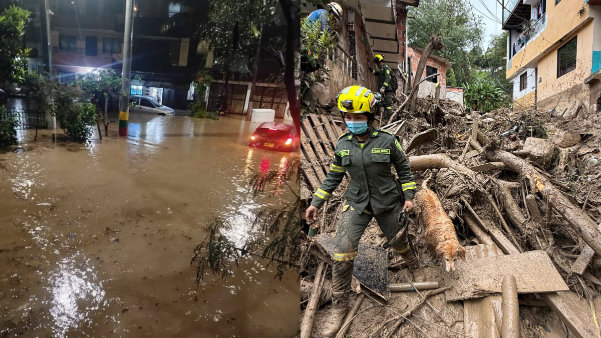 Una persona muerta y otra herida de Torrential Avenue después de fuertes lluvias en Itagüí; Hay calamidad pública