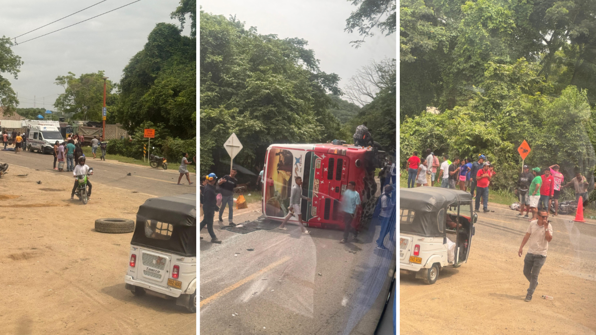 Uno muerto y más de 20 herido después de que el autobús intermunicipal se volcara en la cordialidad en Luruaco (Atlantic)

 – Tinta clara