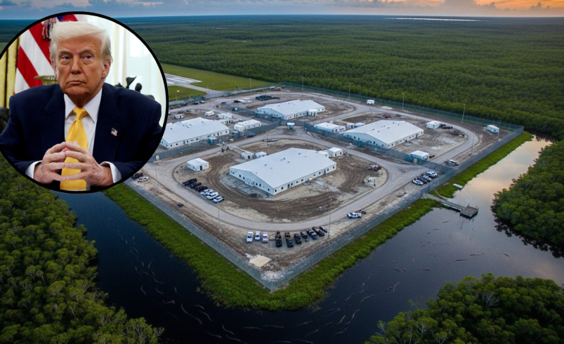 Donald Trump abre ‘Aligator Alcatraz’ para migrantes ilegales. – EXTRA

 – Tinta clara