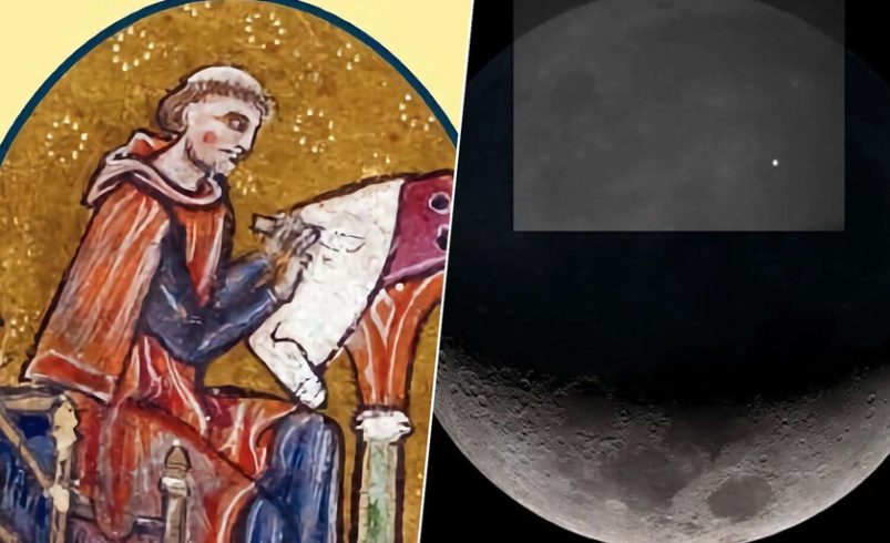 En 1178, un monje se dio cuenta de que la luna «estaba latiendo como una serpiente herida». Hoy sabemos cuáles son esos flashes

 – Tinta clara