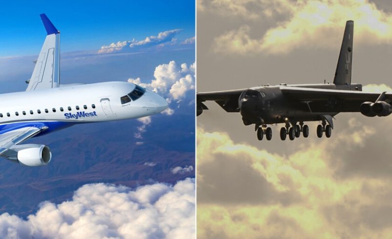 Miles de personas registraron un B-52 en una feria. Poco después, un vuelo comercial tuvo que maniobrar bruscamente para evitarlo

 – Tinta clara