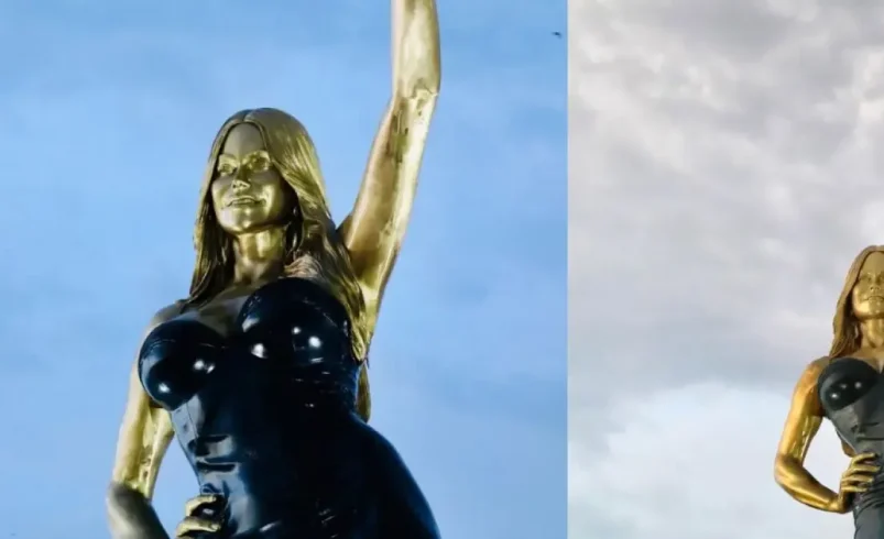 Tributo de bronce de 7.5 metros de altura y más de 5 toneladas

 – Tinta clara