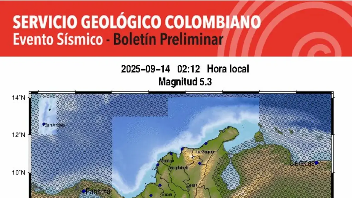Temor hoy en Colombia | Informan un nuevo terremoto en Antioquia en las primeras horas del 14 de septiembre; epicentro, magnitud y profundidad

 – Tinta clara