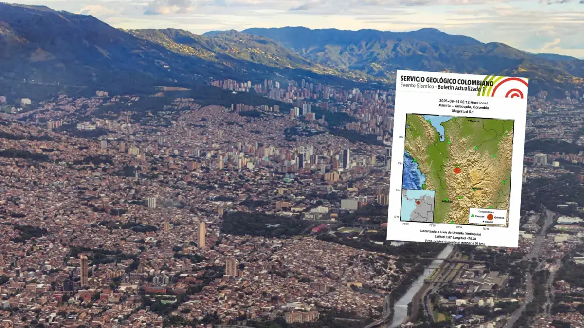 Por lo tanto, se vivió el temblor de la magnitud 5.3 que despertó a los habitantes de Medellín y Antioquia en las primeras horas del 14 de septiembre

 – Tinta clara