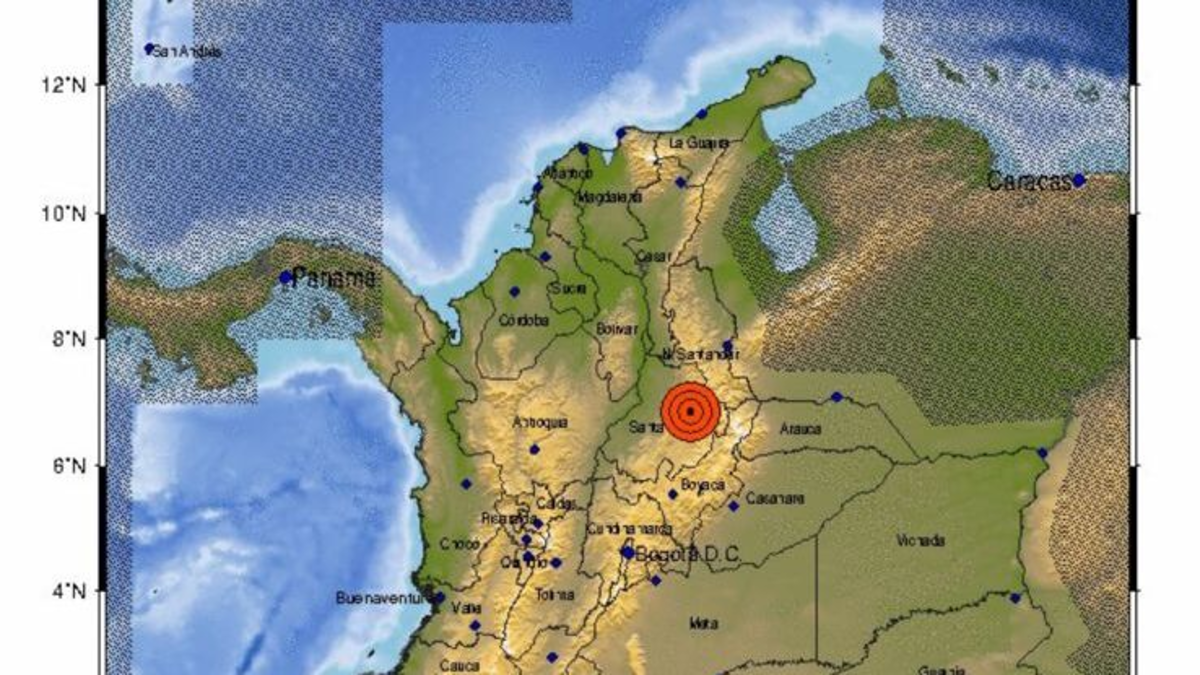 El Servicio Geológico Colombiano informó un terremoto en Santander; Magnitud y más detalles

 – Tinta clara