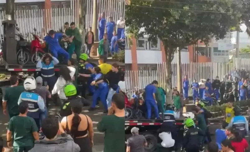 Estudiantes vergonzosos y brutales de la UCC en Bucaramanga a los agentes de tráfico que subieron varias motocicletas a la grúa en una operación

 – Tinta clara