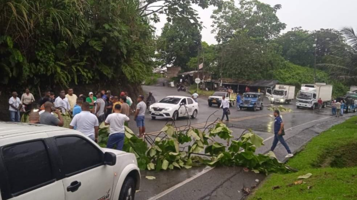 Bloqueo en la vía a Buenaventura, Valle

 – Tinta clara