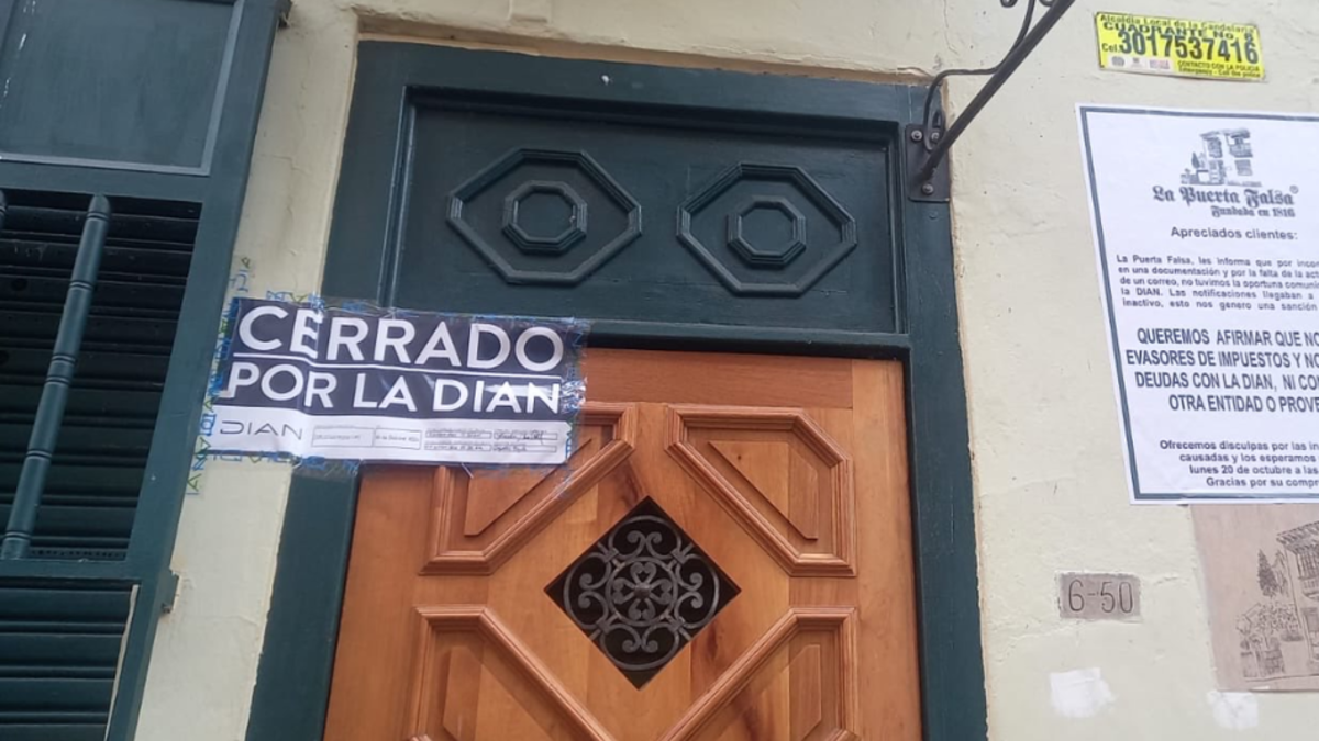 ¿Por qué la Dian cerró temporalmente La Puerta Falsa, el restaurante más antiguo de Bogotá? Advirtió sobre sanciones por no expedir estos documentos

 – Tinta clara