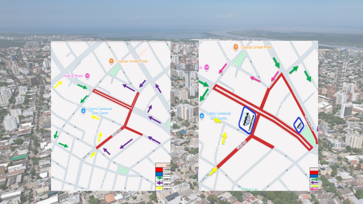 Cierres de carreteras este lunes 6 de octubre para obras en las grabaciones en serie Circunvalar y Netflix en el norte de Barranquilla

 – Tinta clara