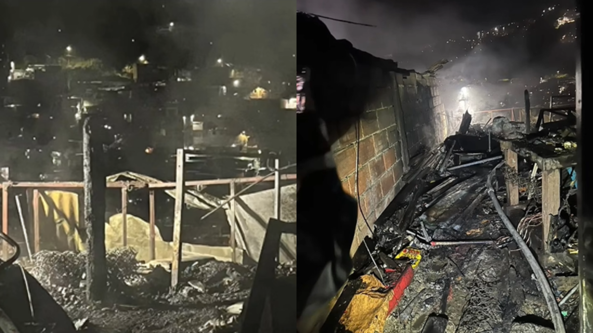 Cuatro viviendas fueron consumidas por las llamas.

 – Tinta clara