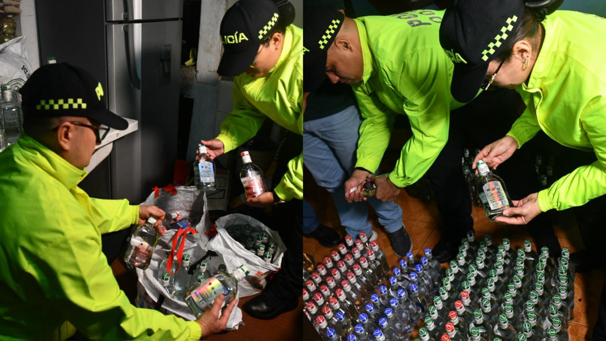 desmantelaron un centro masivo de distribución de alcohol en Medellín; Se incautaron 399 botellas y 25 litros más

 – Tinta clara