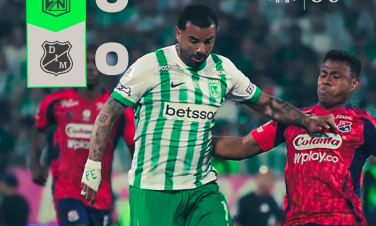 Quedó empatada la final de ida de la Copa entre Nacional y Medellín

 – Tinta clara