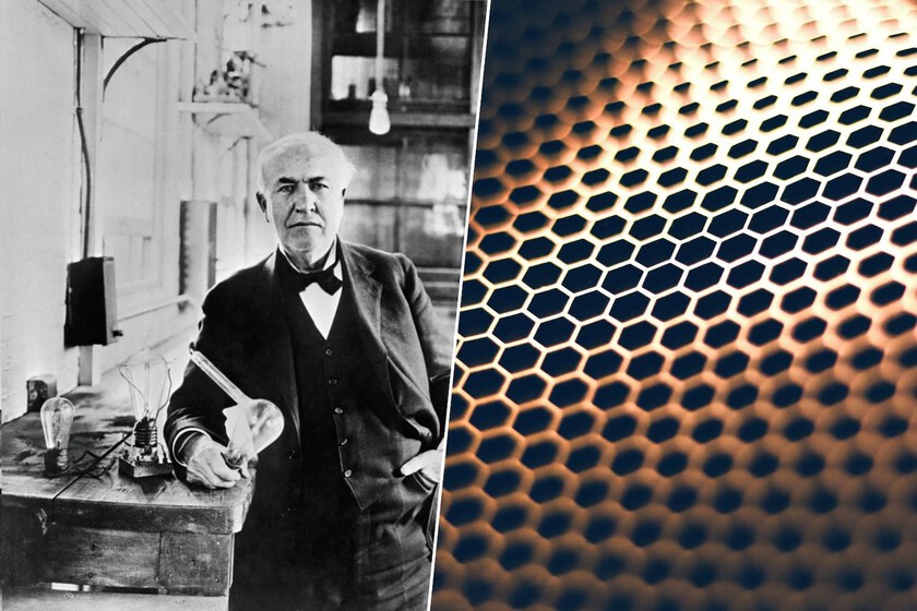 Al probar la primera bombilla en 1879, Edison se topó con un material que sería descubierto 125 años después: el prodigioso grafeno.

 – Tinta clara