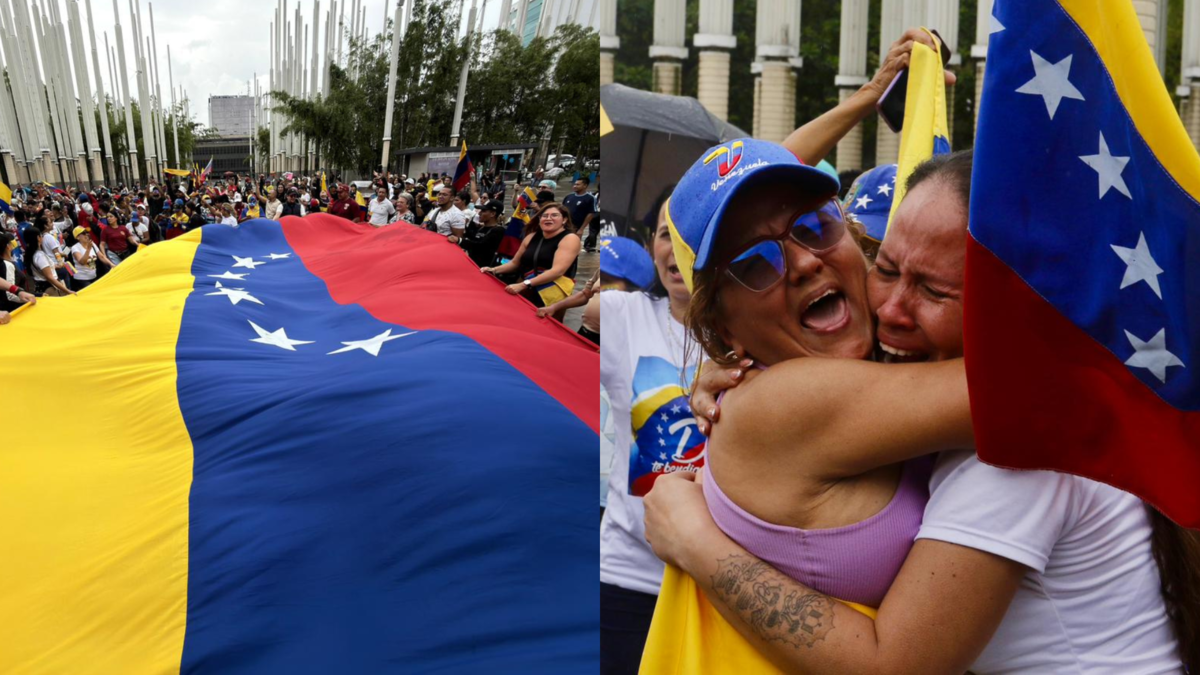 Avanza concentración de venezolanos en el Parque de las Luces de Medellín celebrando la captura de Nicolás Maduro

 – Tinta clara