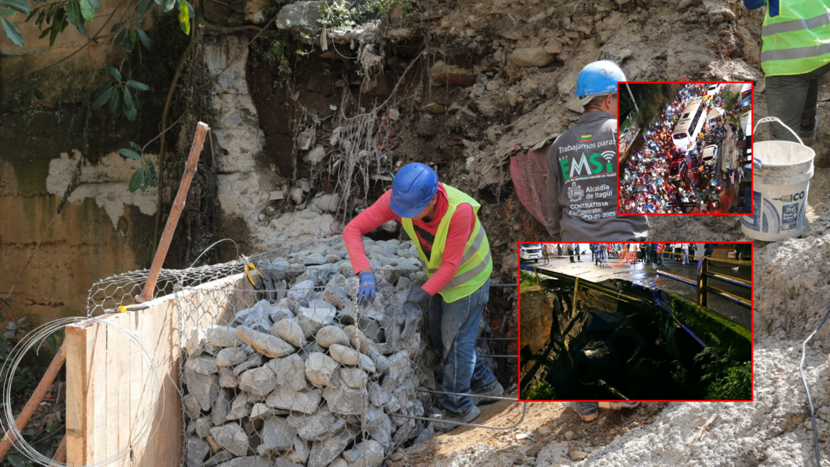 Tras el caos vehicular para ingresar a San Antonio de Prado (Medellín) por el derrumbe parcial del puente La Limona, la intervención está casi lista

 – Tinta clara