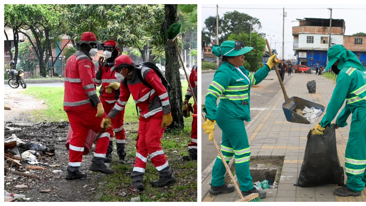 Operadores de limpieza ofrecen tranquilidad y ratifican su compromiso con la limpieza de Cali a pesar del fin de sus contratos

 – Tinta clara