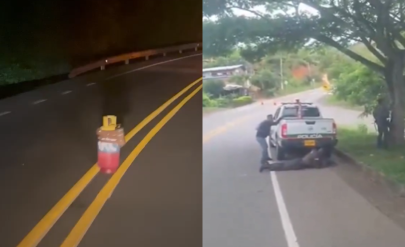 Acoso contra la Policía durante la desactivación de un cilindro instalado en la vía de Cali

 – Tinta clara