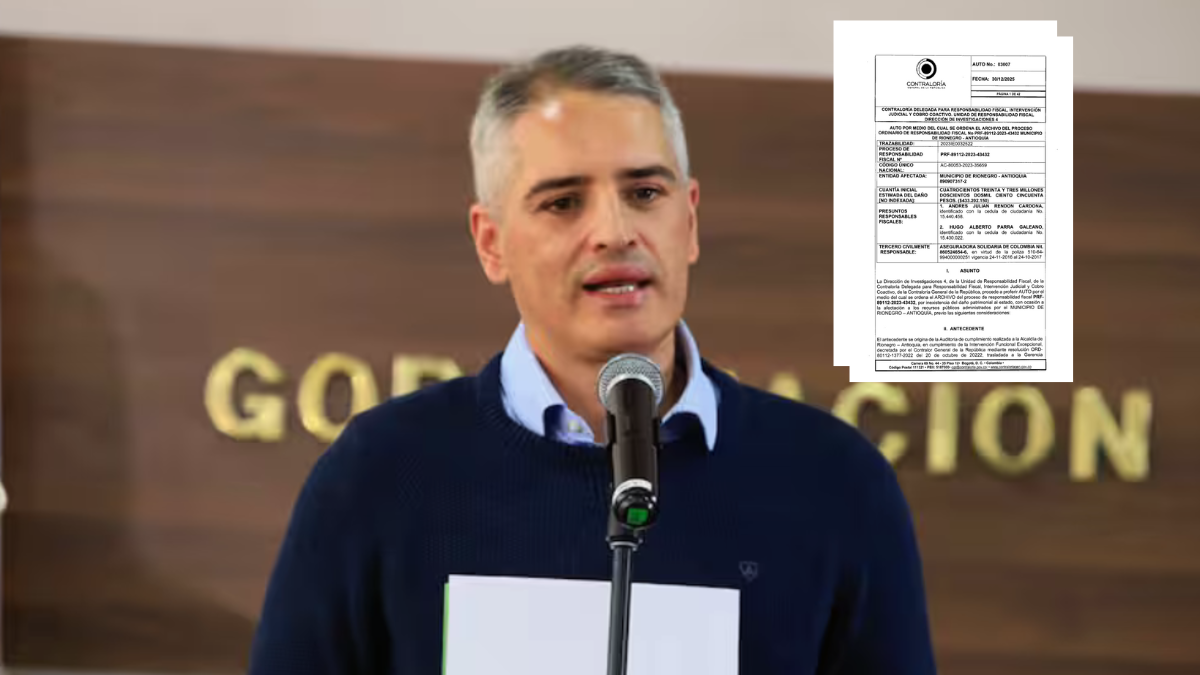 La Contraloría presentó una causa contra el gobernador de Antioquia, Andrés Julián Rendón, por presuntos daños materiales en Rionegro

 – Tinta clara