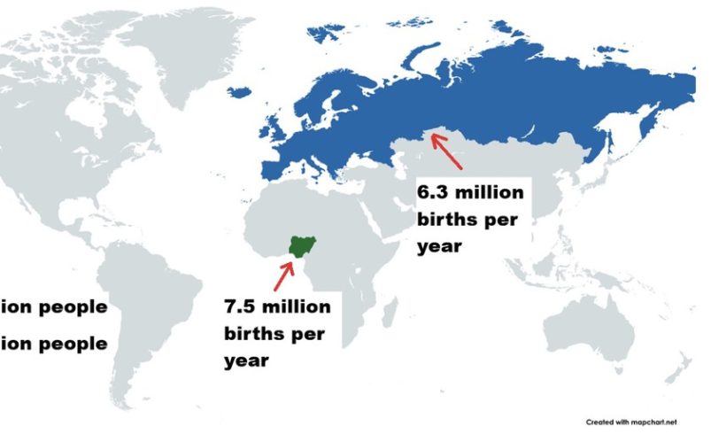 Un mapa revelador que anticipa varios desafíos demográficos.

 – Tinta clara