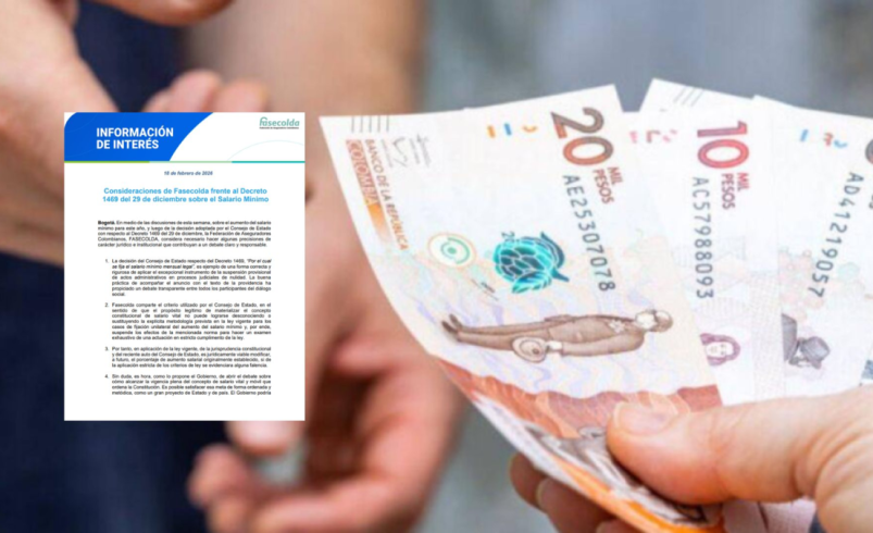 Fasecolda respalda rigor jurídico del Consejo de Estado sobre regulación del salario mínimo

 – Tinta clara