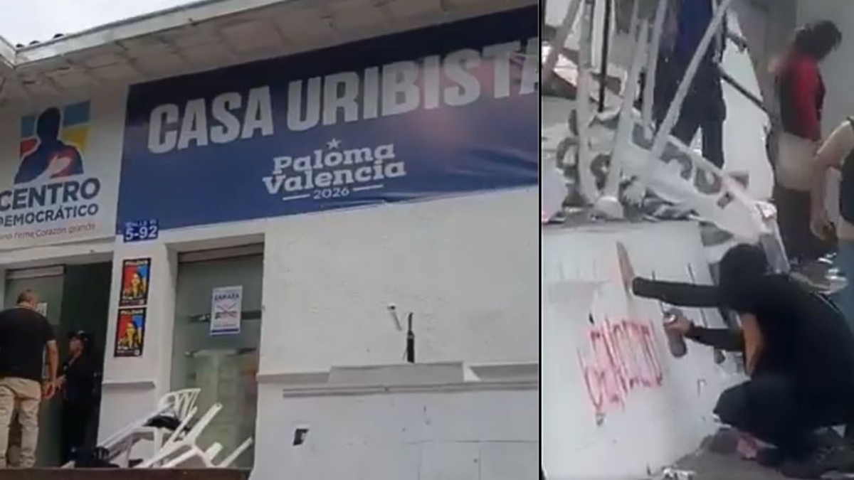 Sede del Centro Democrático en Neiva fue blanco de actos vandálicos y atentados en medio de las movilizaciones nacionales por el Salario Mínimo

 – Tinta clara