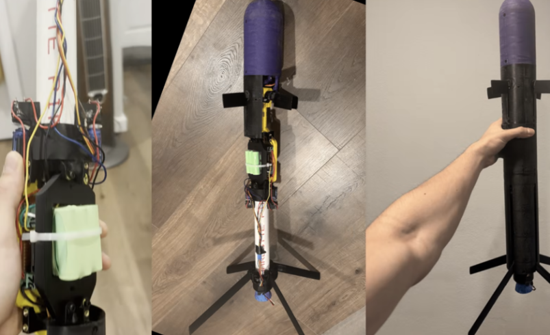 Pensábamos que imprimir un arma en 3D ya era inquietante. Ahora alguien ha dado un paso más con un “misil” guiado casero

 – Tinta clara