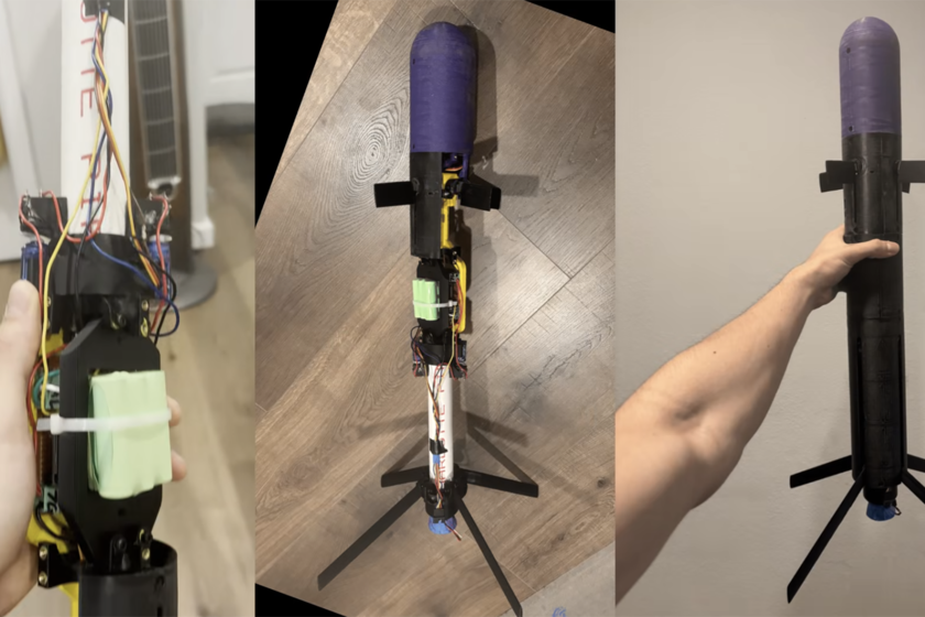 Pensábamos que imprimir un arma en 3D ya era inquietante. Ahora alguien ha dado un paso más con un “misil” guiado casero

 – Tinta clara