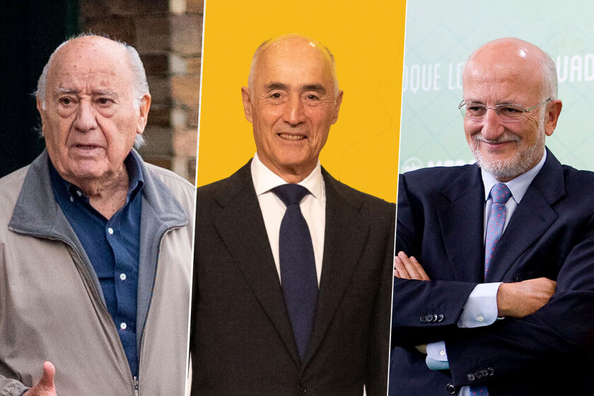 los de Amancio Ortega, Rafael del Pino y Juan Roig

 – Tinta clara