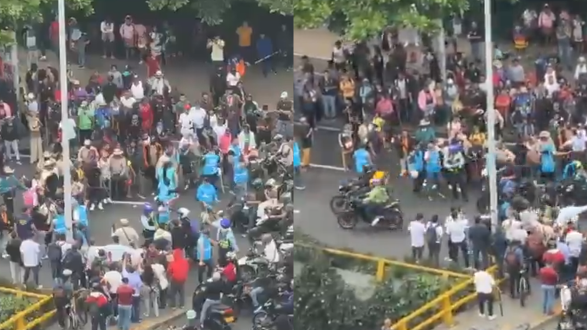 Motociclistas y peatones se enfrentaron a la minga indígena en Medellín para reabrir el paso vehicular en el sector de La Alpujarra

 – Tinta clara