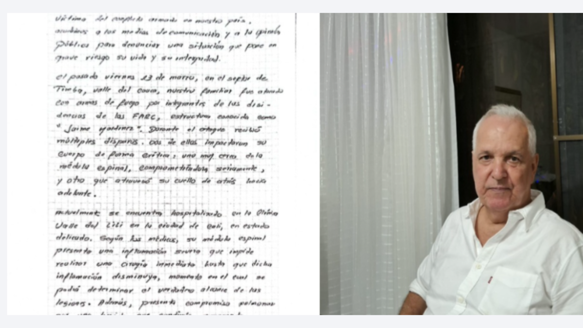 La dolorosa historia del vallecaucano baleado por disidentes de las FARC por no detenerse en un retén ilegal entre Jamundí y el norte del Cauca

 – Tinta clara