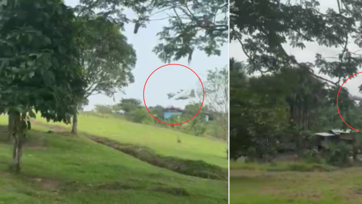 El momento del accidente del avión Hércules de la FAC en Putumayo, la comunidad lo registró

 – Tinta clara