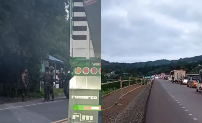 Hombres armados preparaban cilindros bomba en la Carretera Panamericana

 – Tinta clara