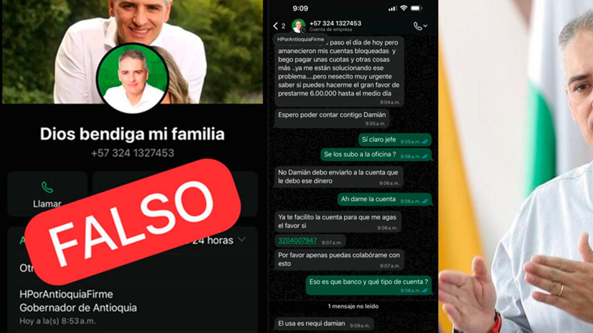 Intentan estafar vía WhatsApp en Antioqui

 – Tinta clara