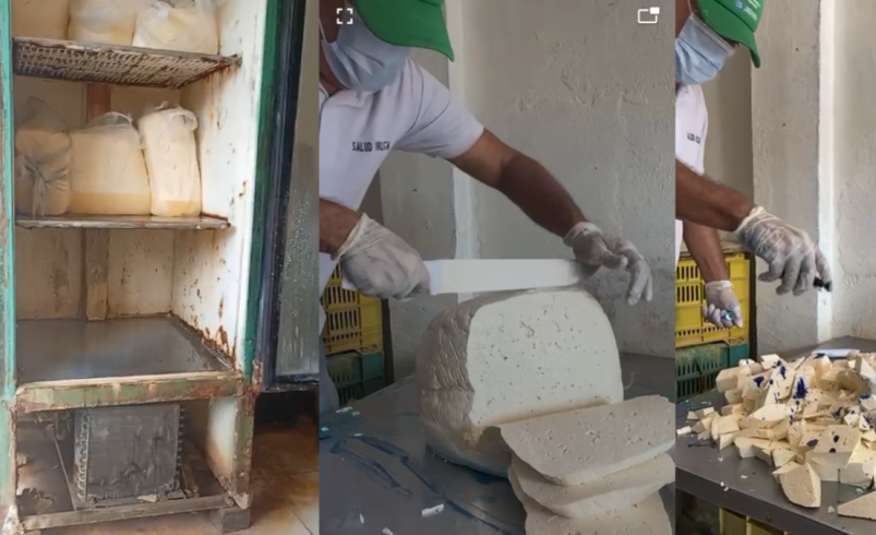 Ordenan destrucción de 52 kilos de queso costeño; Ordenan cierre de punto de venta por mal manejo del producto

 – Tinta clara