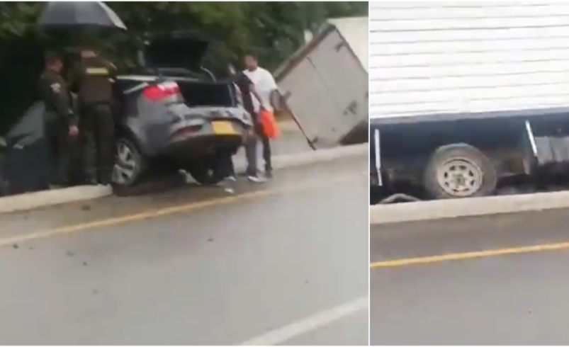 Vehículo sin frenos habría provocado un choque y dejado varios heridos camino a Cali

 – Tinta clara