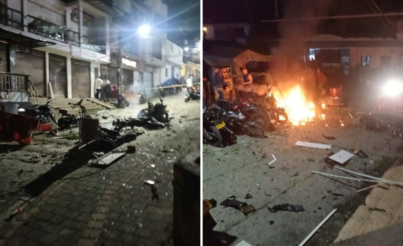 Reportan detonación de motobomba frente a la Comisaría de Briceño, Antioquia: un patrullero resultó herido

 – Tinta clara