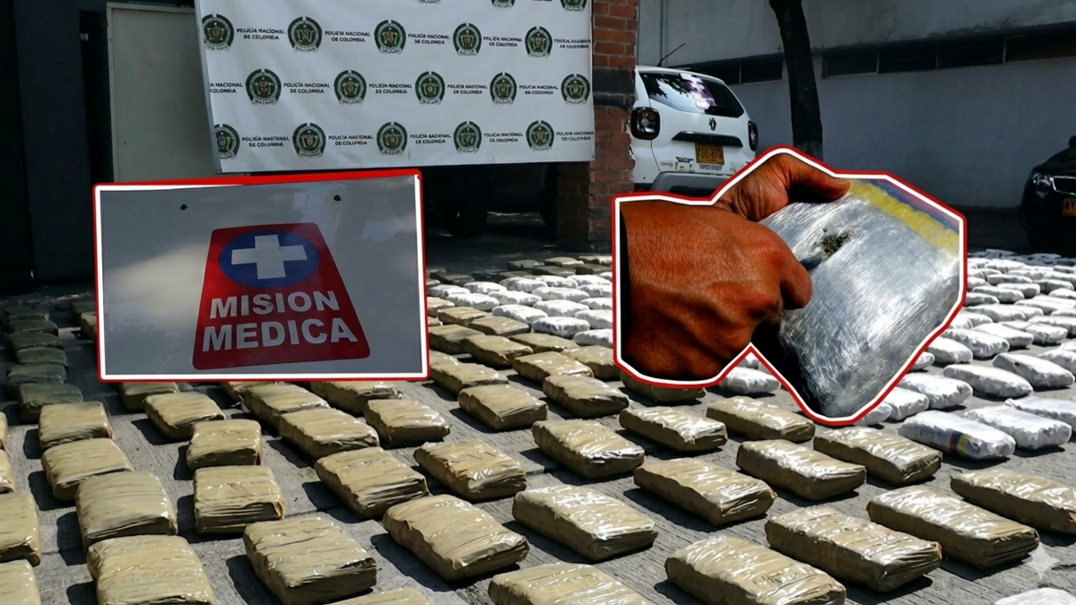 Con logos falsos de Misión Médica, dos personas transportaron 390 kilos de marihuana en un vehículo por el oriente de Cali

 – Tinta clara